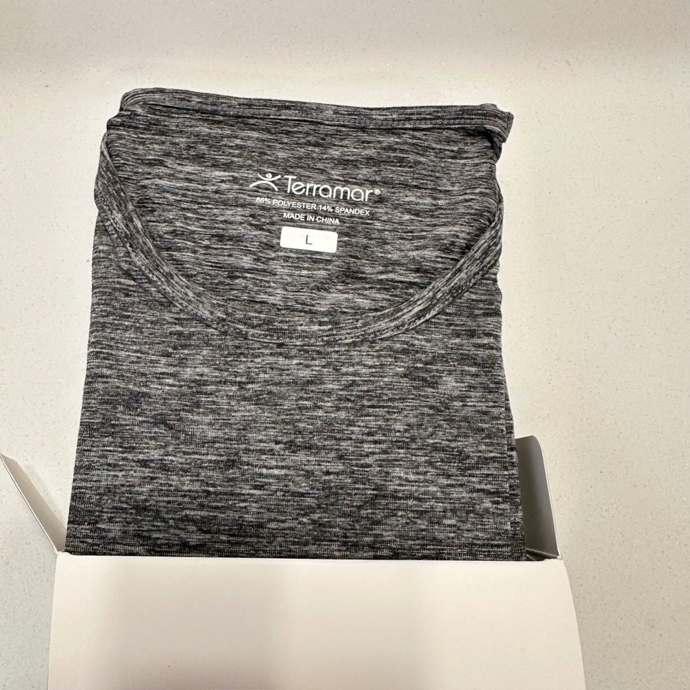 Terramar Womens Cloud Nine 2.0 Midweight‎ Baselayer Scoop Neck Top Gray Large 14 - Picture 3 of 7